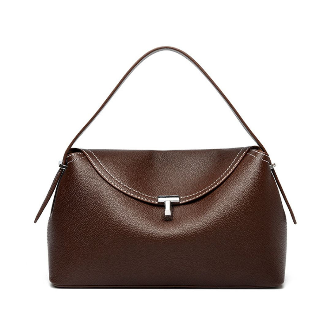 Bolso de mano clásico café