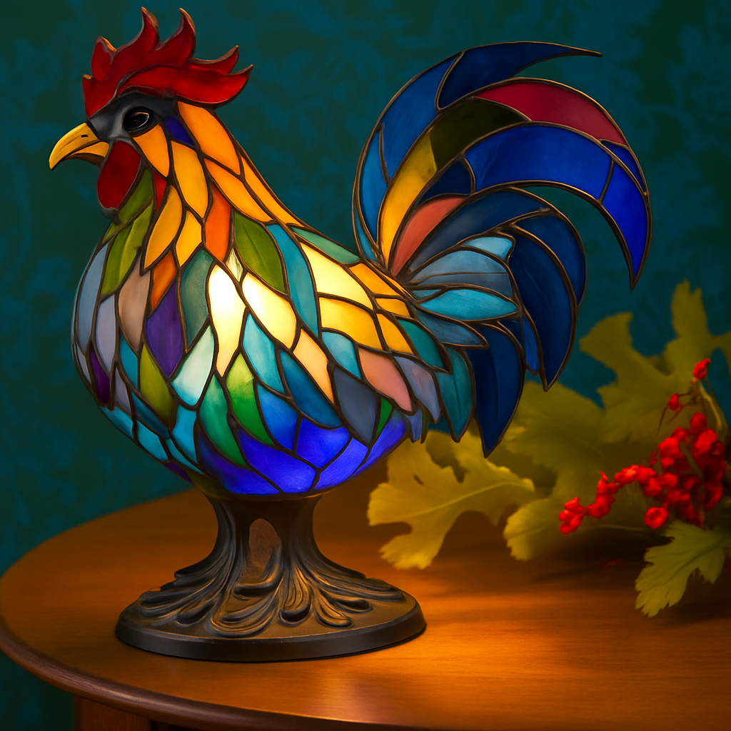 Lámpara Gallo de Cristal