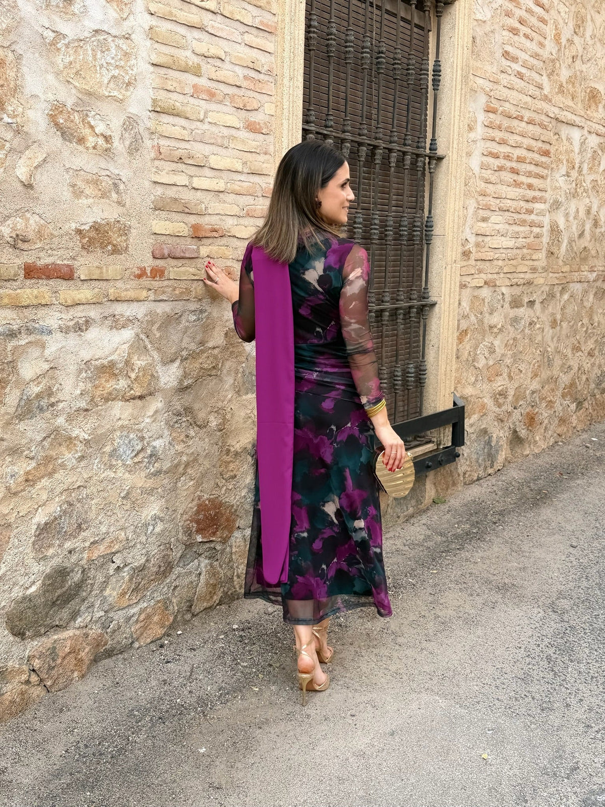Vestido Marlena tul estampado