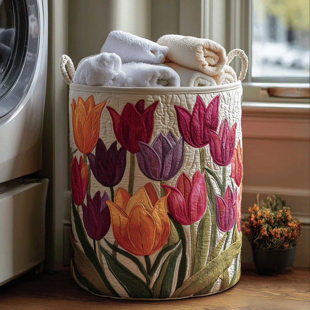 Cesta Alegría de Tulipanes