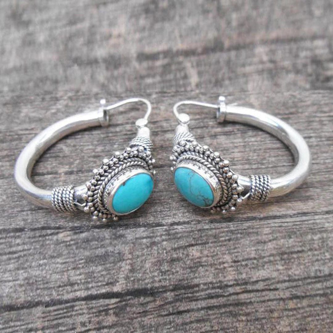 Pendientes vintage de turquesa
