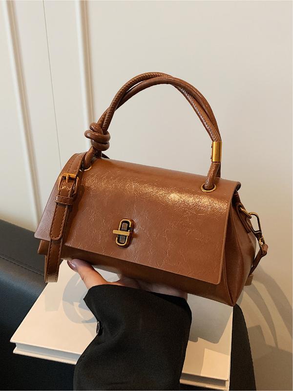 Bolso bandolera compacto marrón