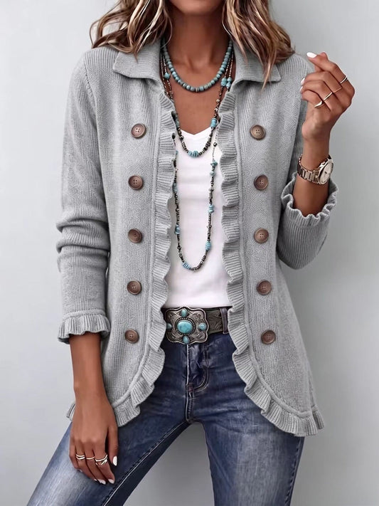 Chaqueta de punto gris Elísa
