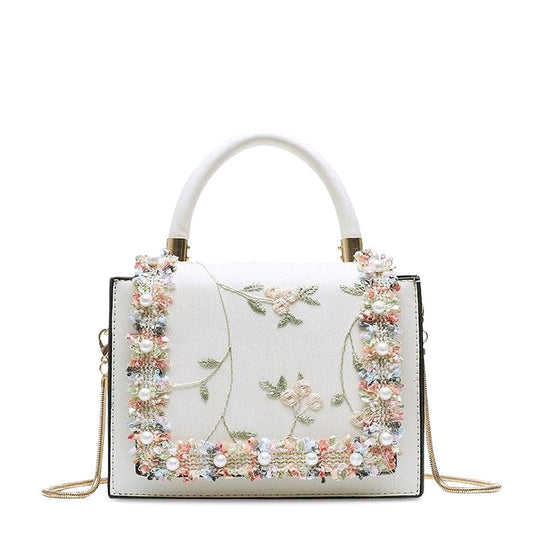 Bolso de piel vegana blanco