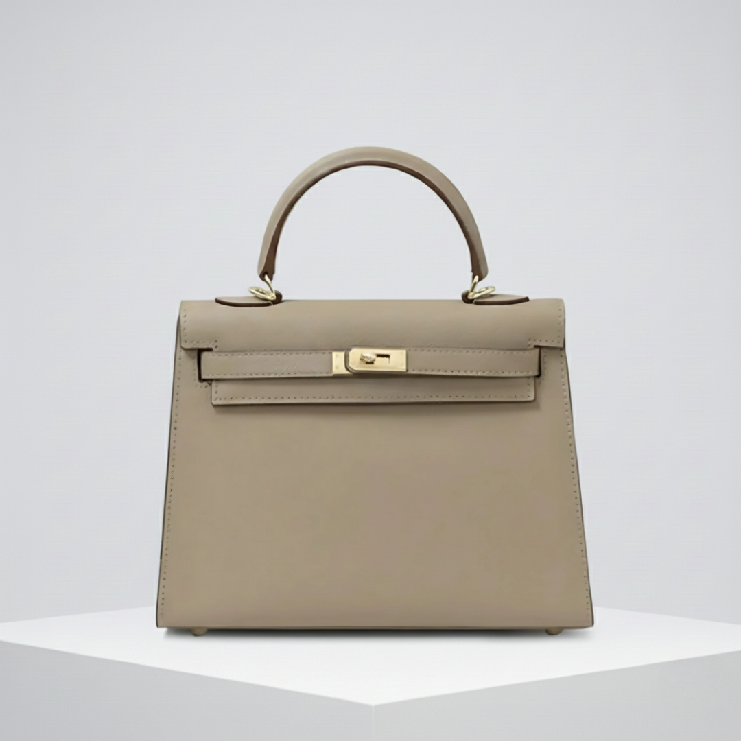 Bolso de mano beige