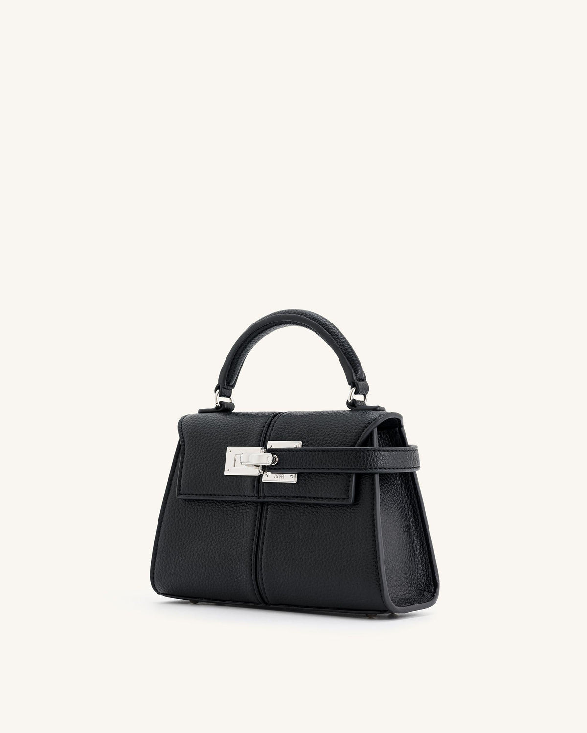 Bolso de mano estructurado negro