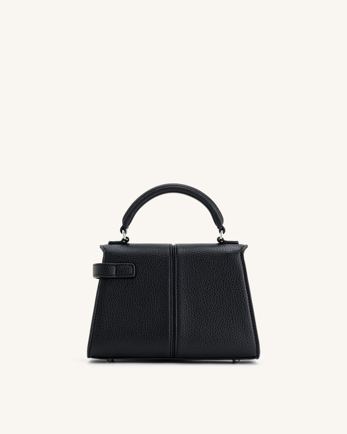 Bolso de mano estructurado negro