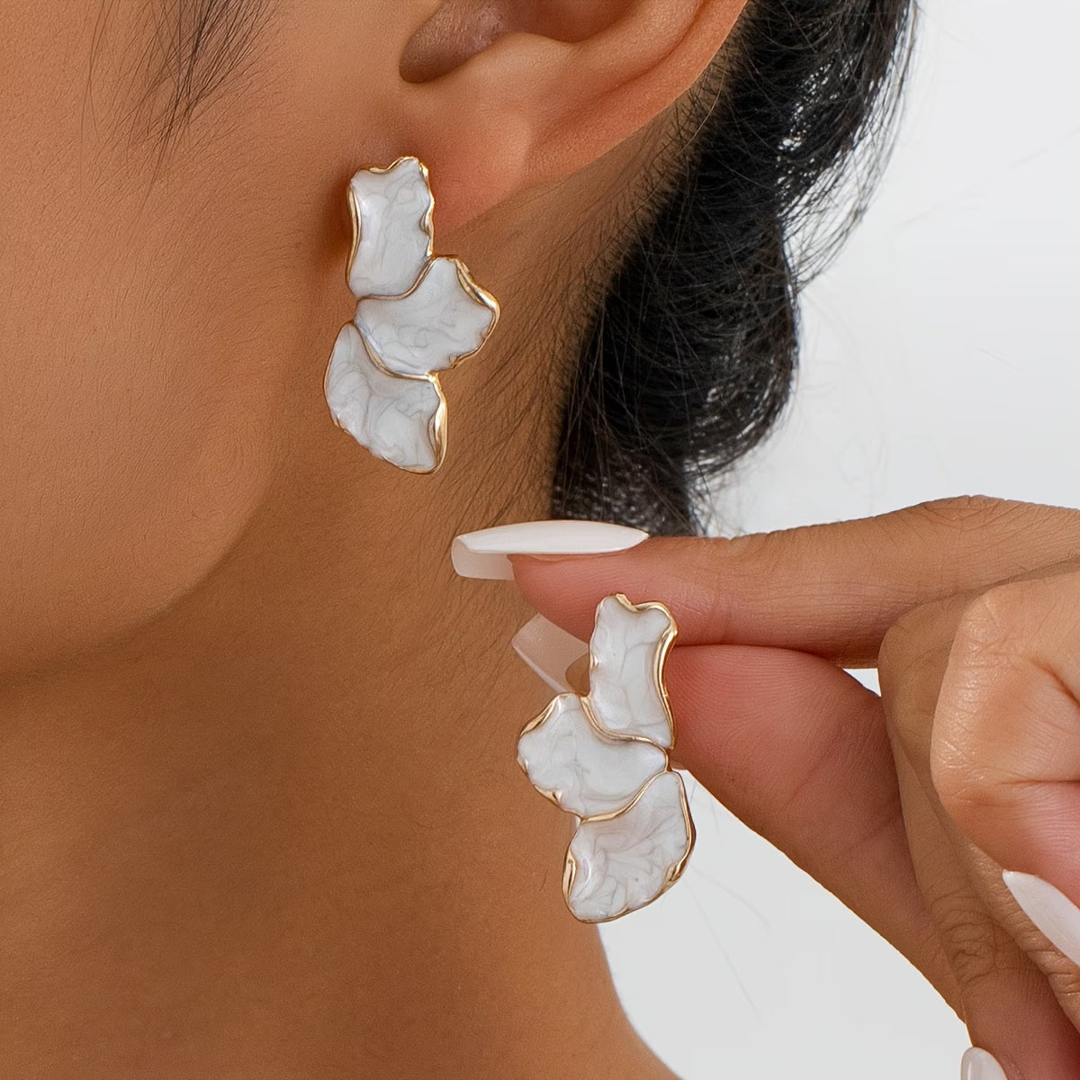 Pendientes flor de perlas
