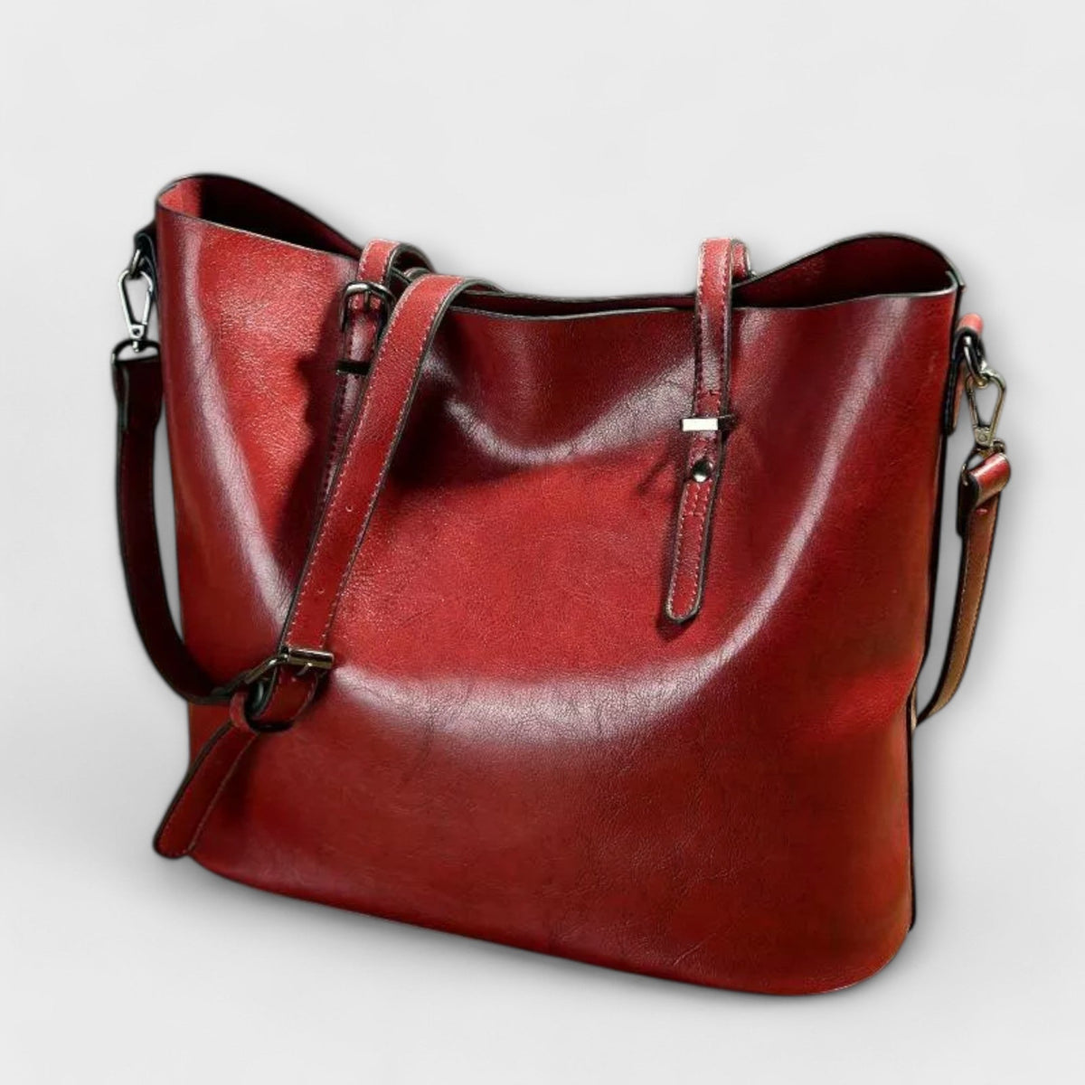 Bolso de hombro rojo