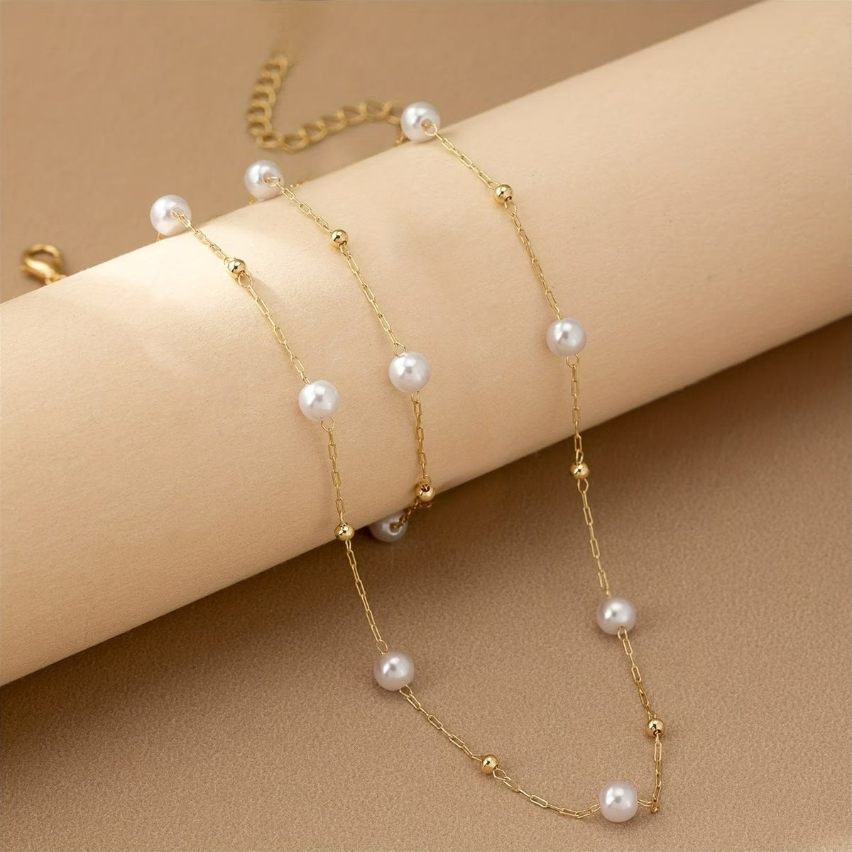 Set de collares finos de perlas