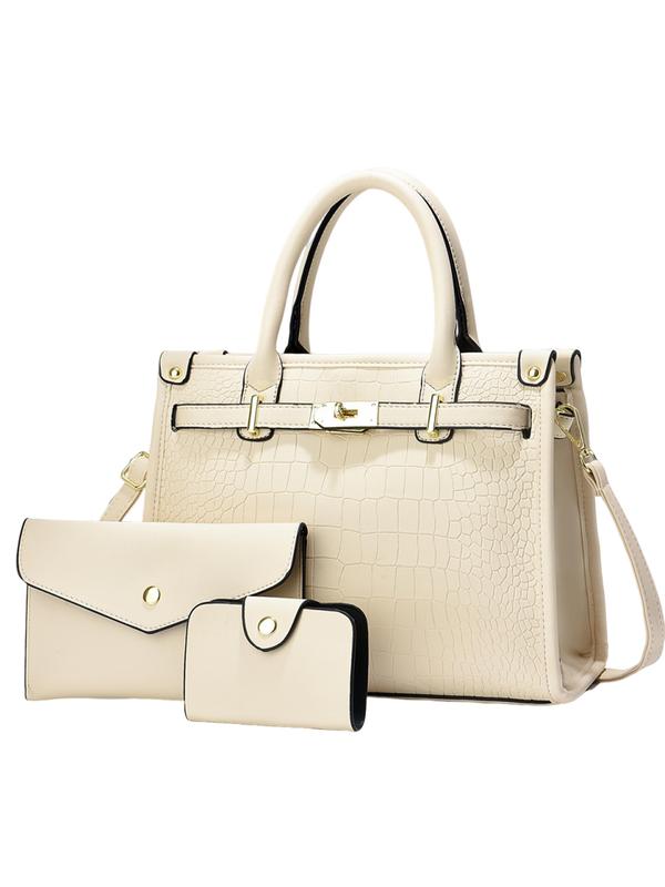 Bolso bandolera efecto cocodrilo blanco