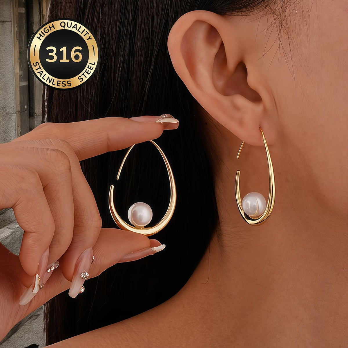 Pendientes de perla cultivada