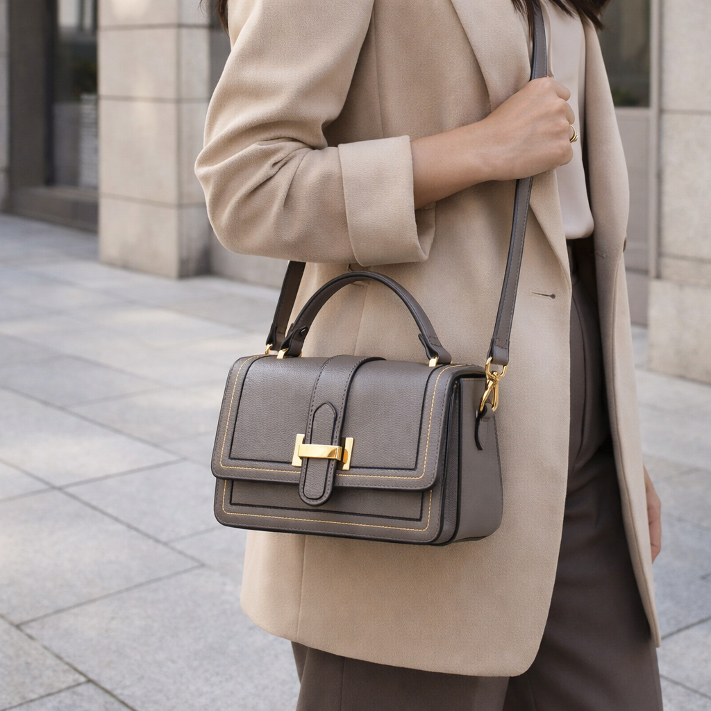 Bolso de mano estructurado - detalle interior