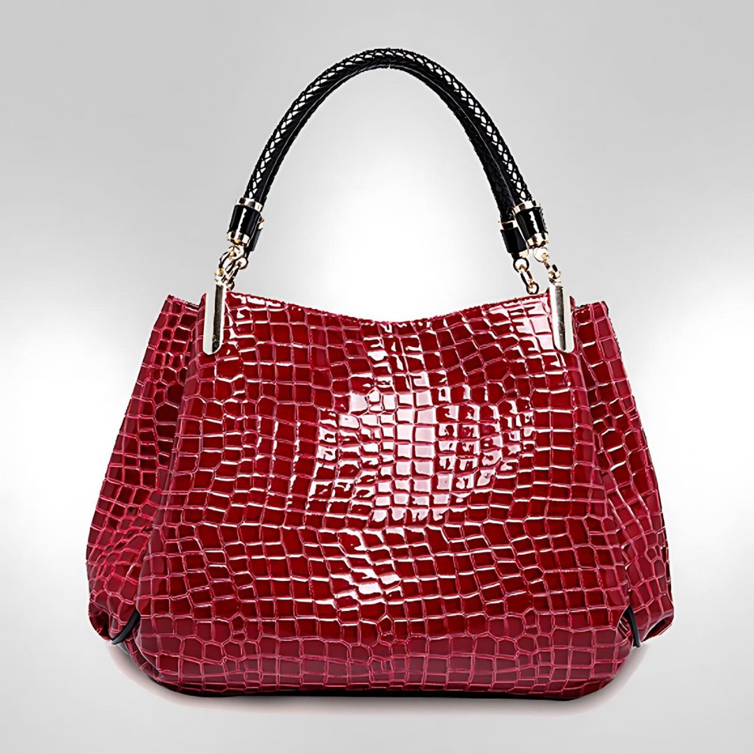 Bolso de hombro rojo