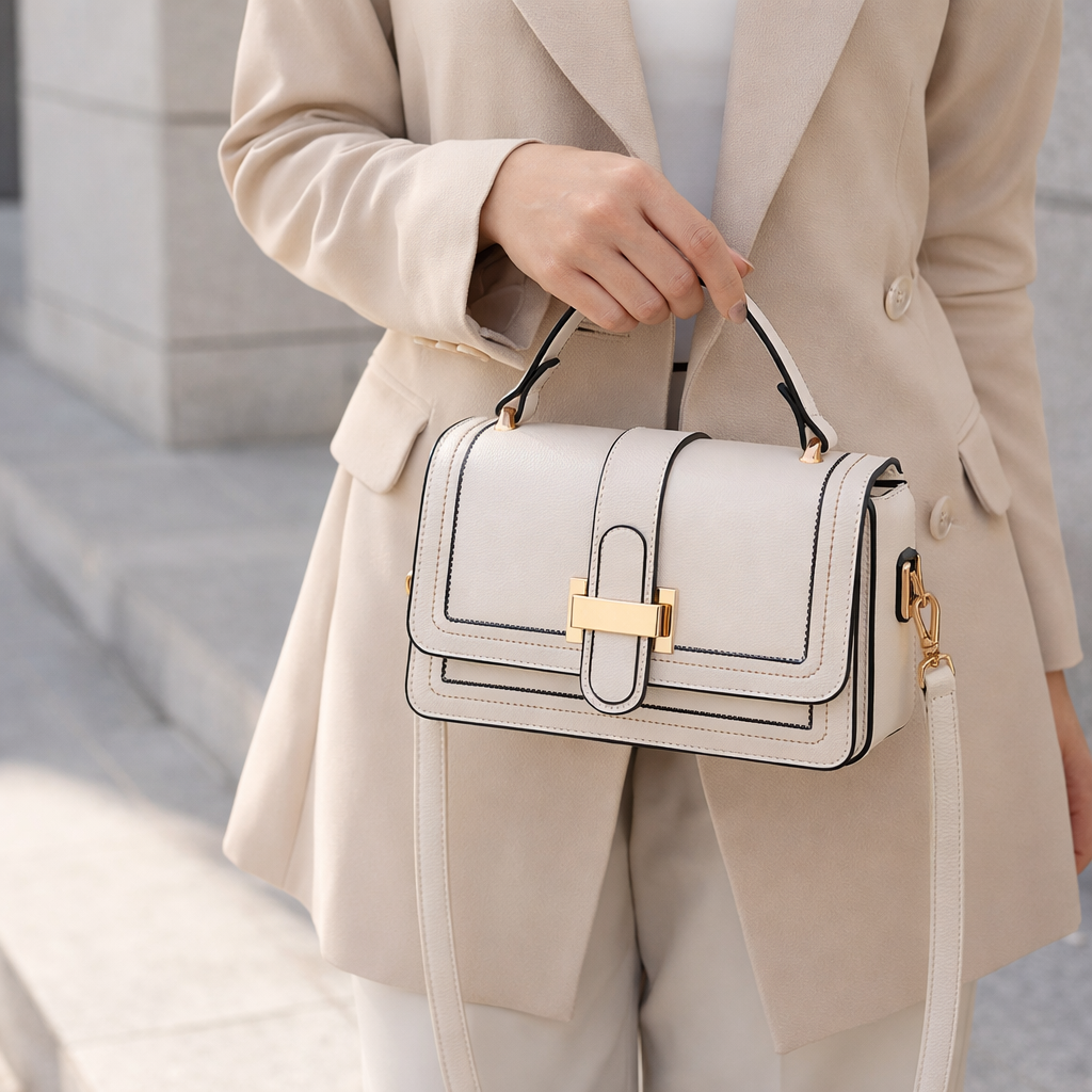 Bolso de mano estructurado - detalle