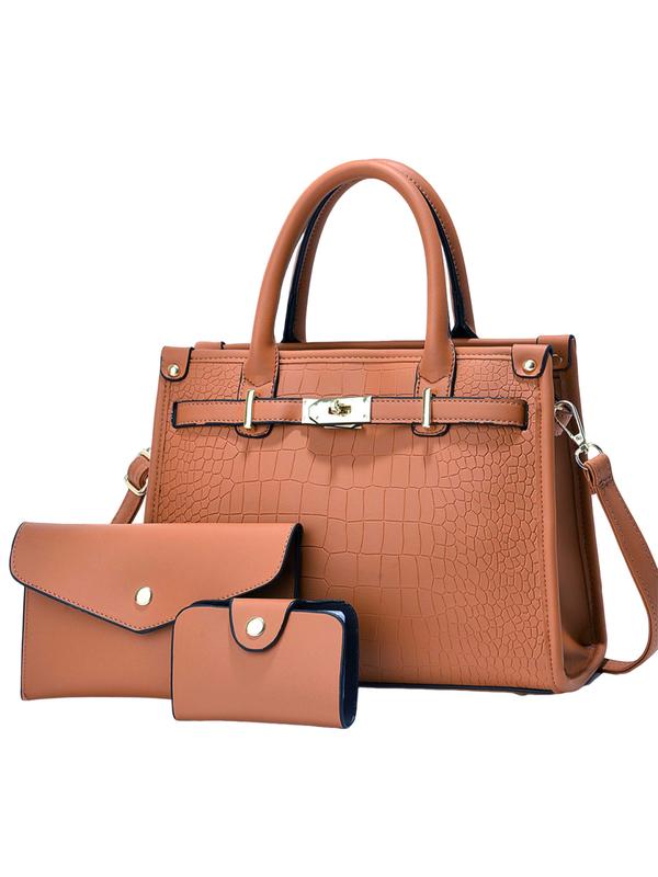 Bolso bandolera efecto cocodrilo naranja óxido