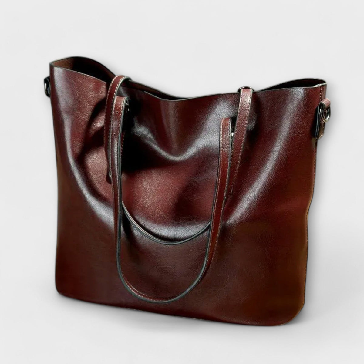 Bolso de hombro burdeos