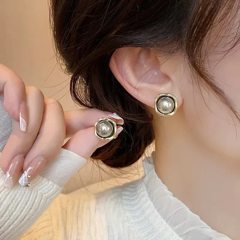 Pendientes de perla negra