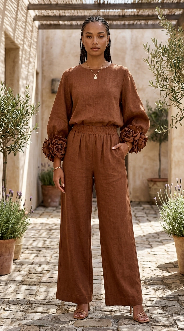 Conjunto Daniela marrón