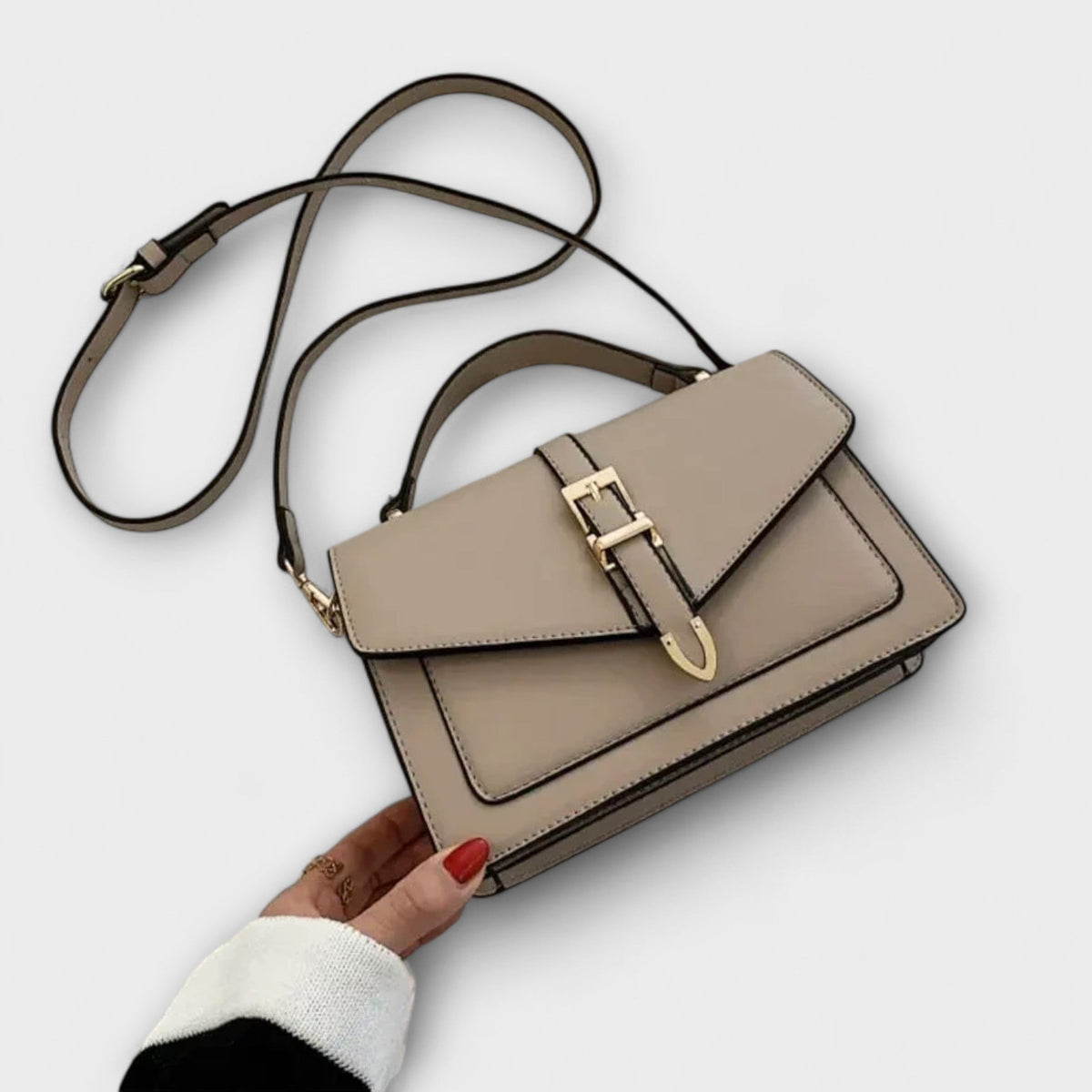 Bolso silla de montar caqui