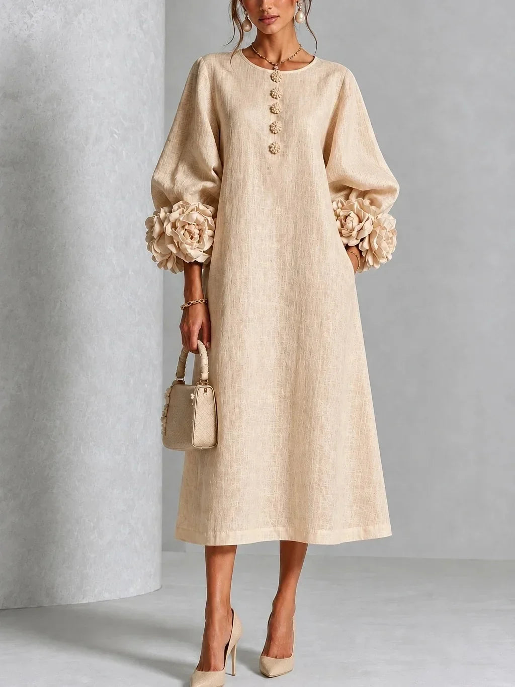 Vestido Rosalie albaricoque