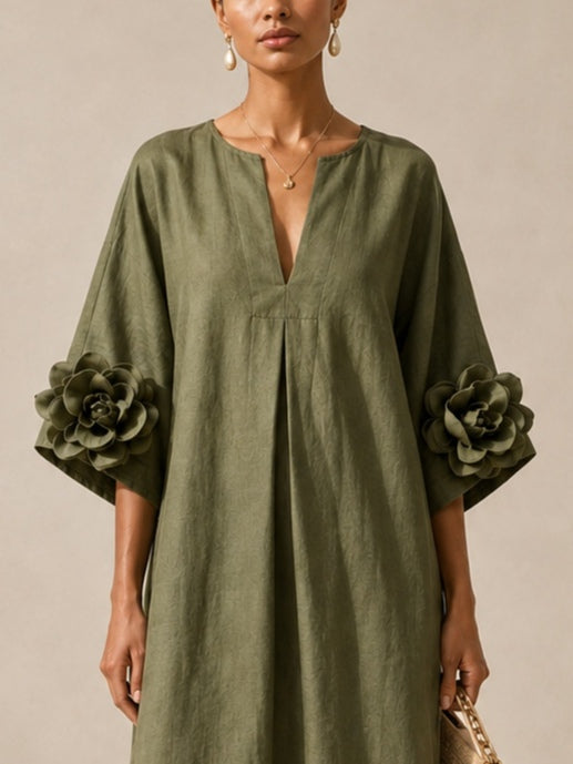 Vestido Livia verde oliva