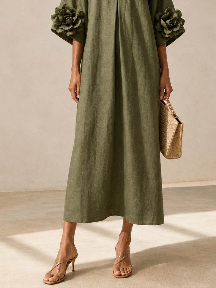 Vestido Livia verde oliva