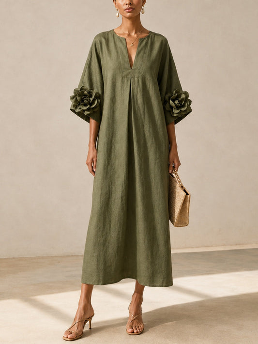 Vestido Livia verde oliva