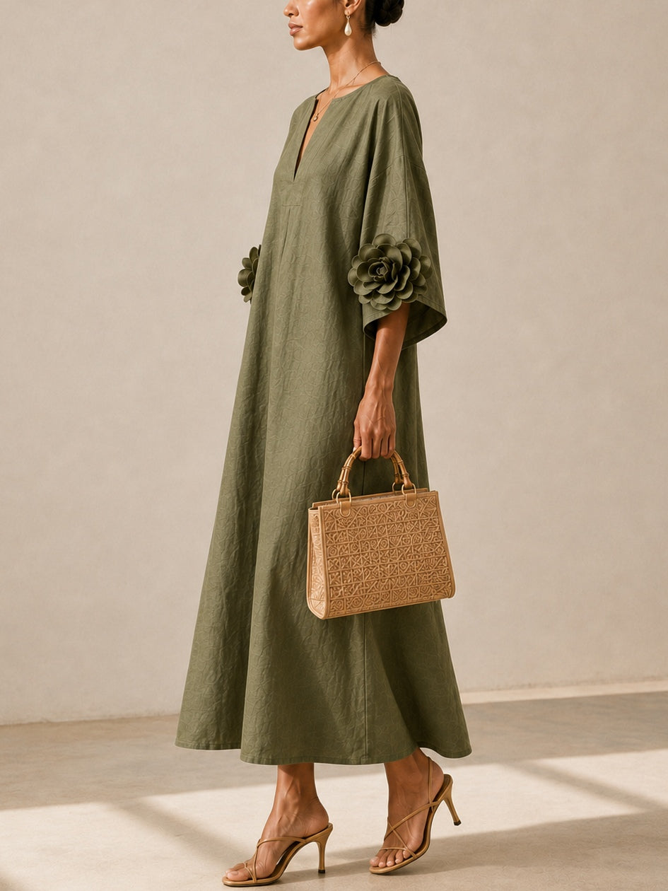 Vestido Livia verde oliva