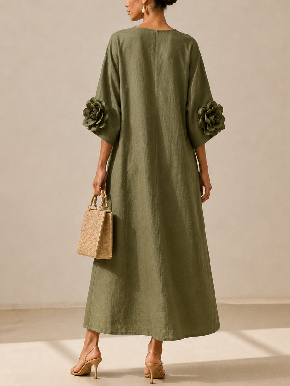 Vestido Livia verde oliva