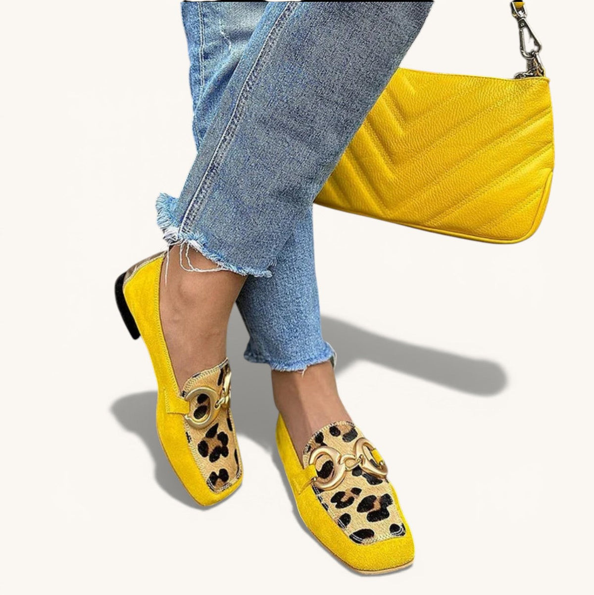 Mocasines con estampado animal