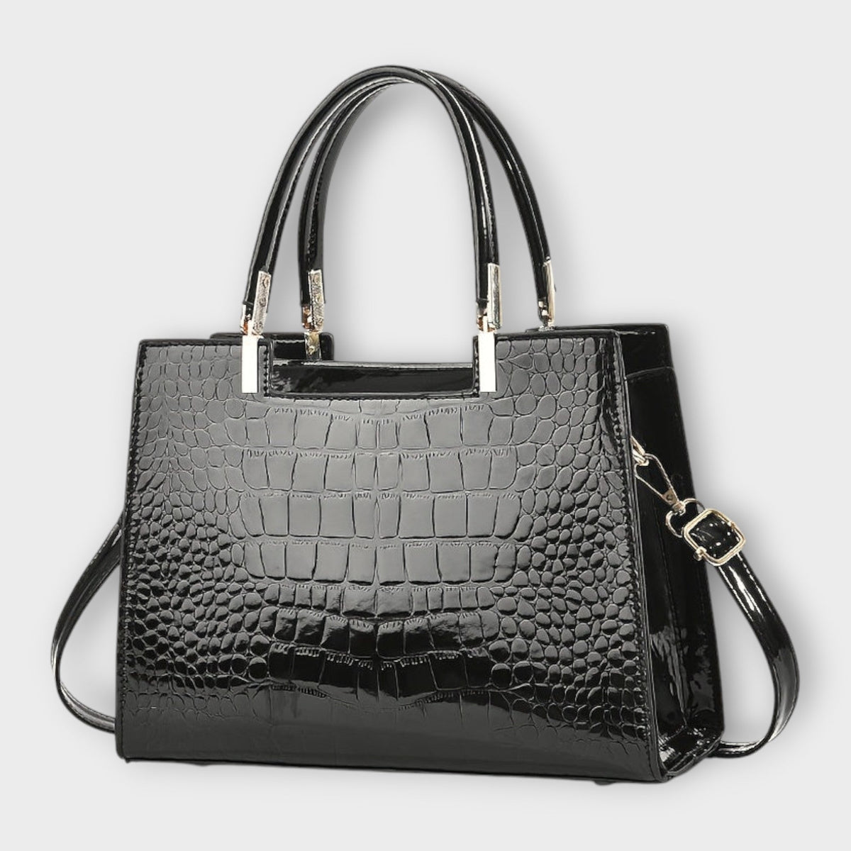 Bolso tote efecto cocodrilo - detalle