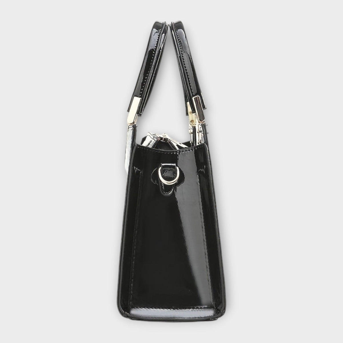 Bolso tote efecto cocodrilo - detalle asas