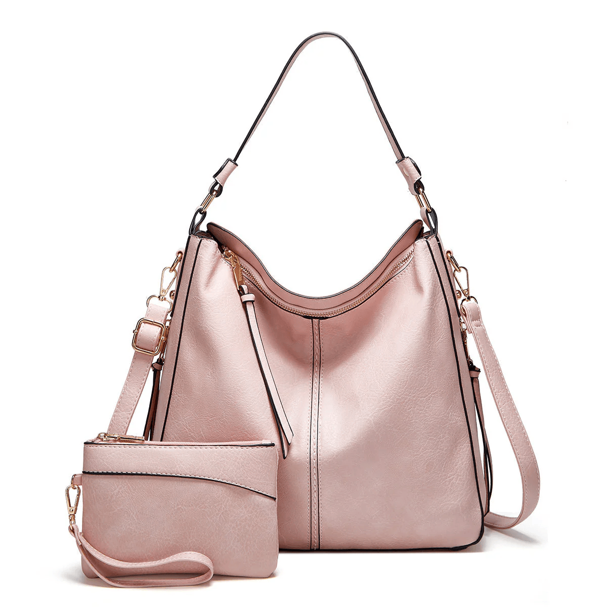 Bolso de mano vintage rosa