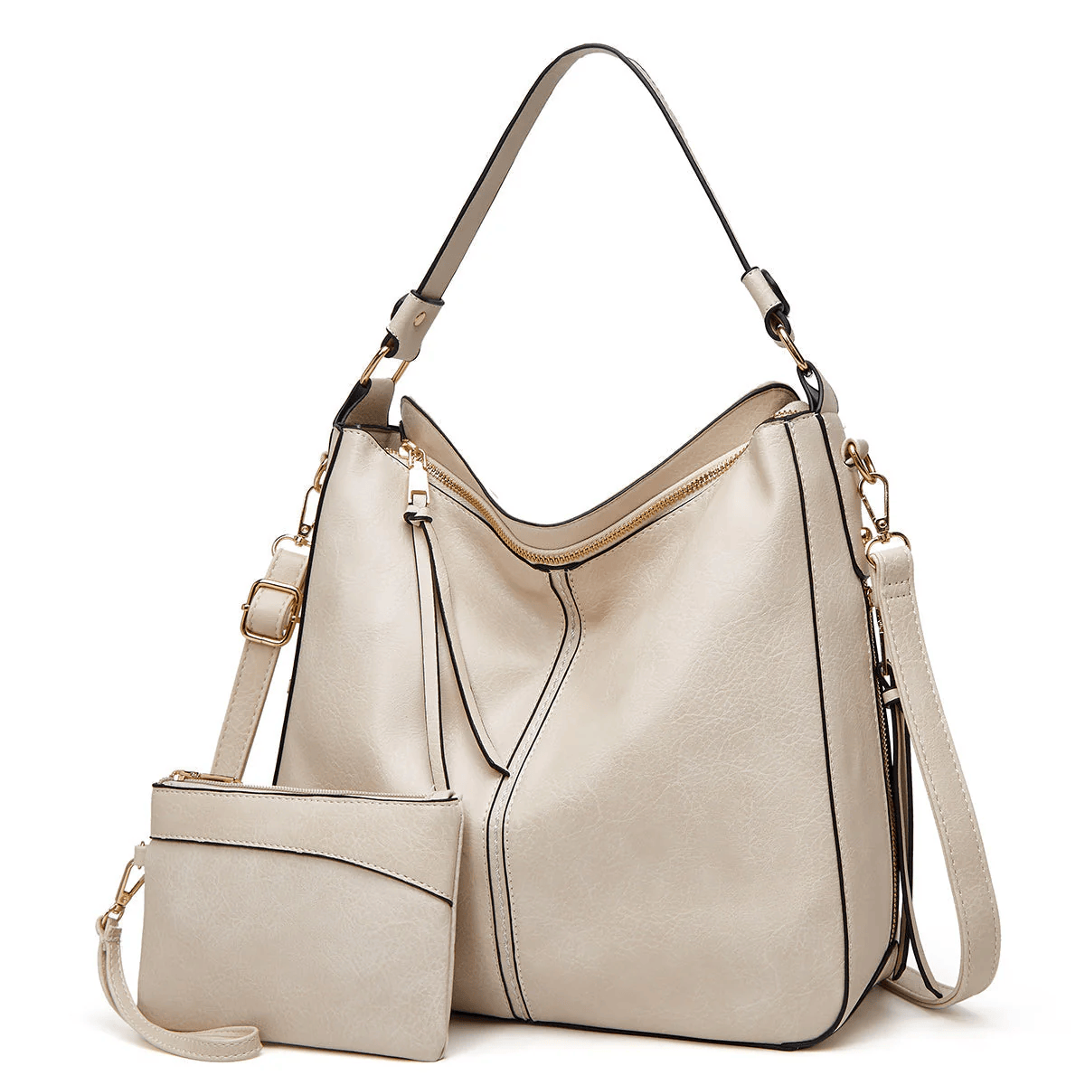 Bolso de mano vintage beige