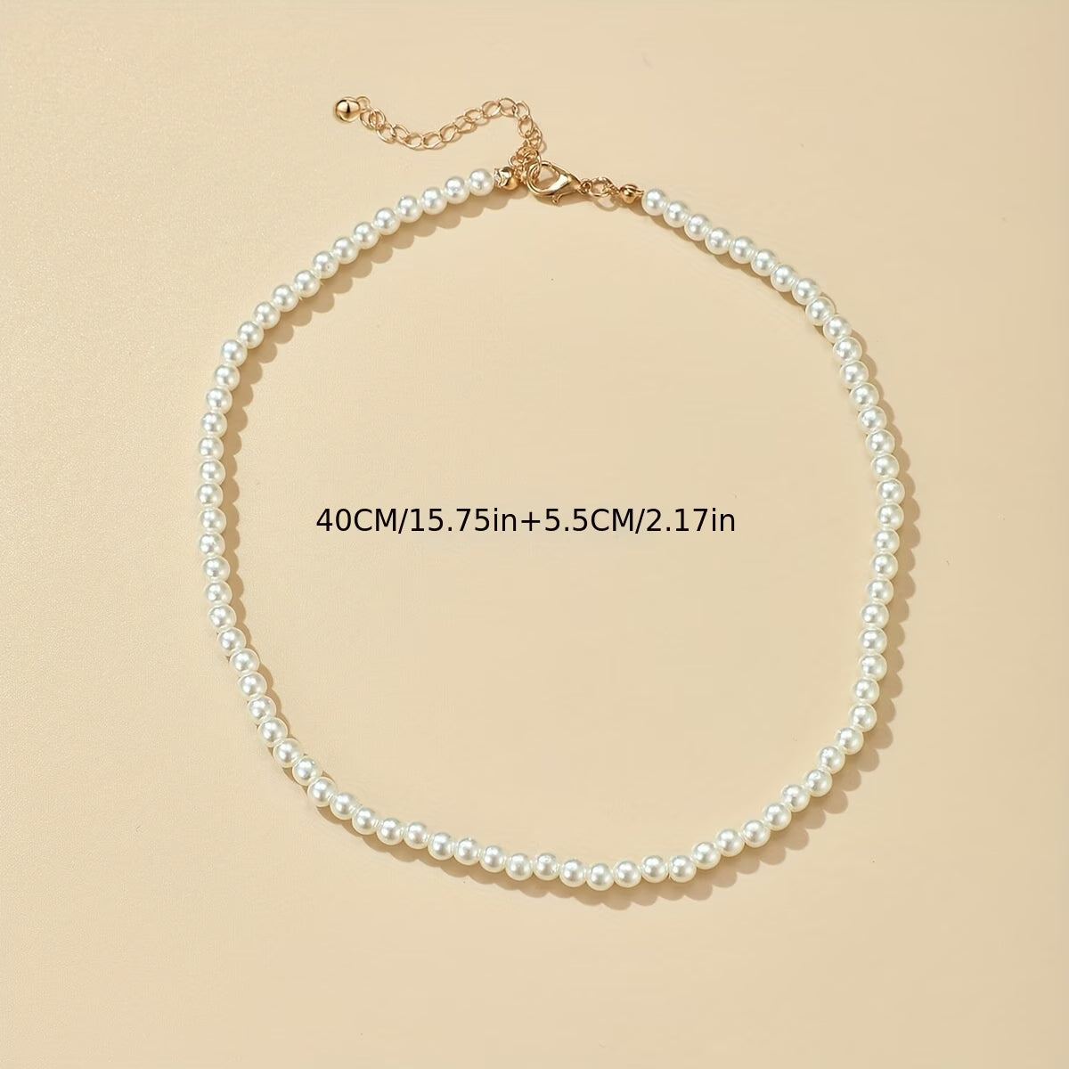 Collar de perlas con brillo