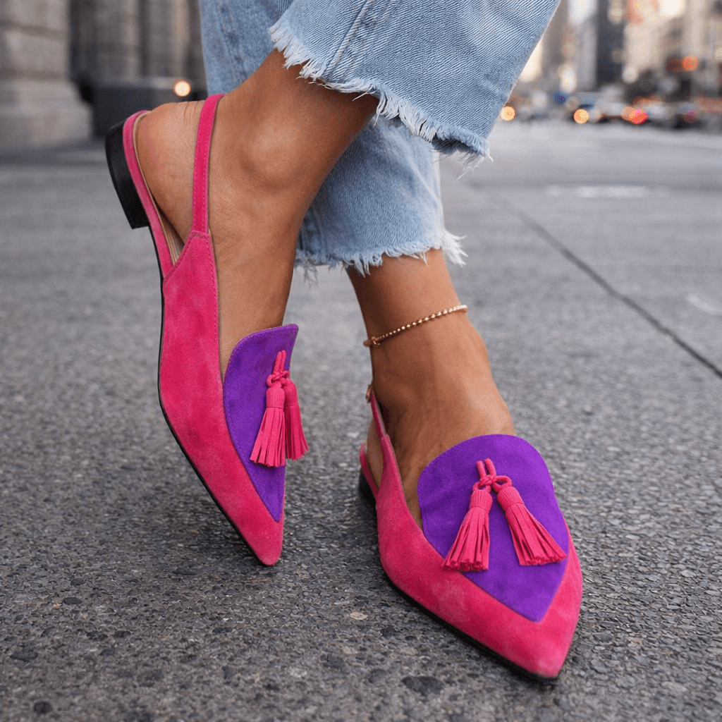 Rosa y morado
