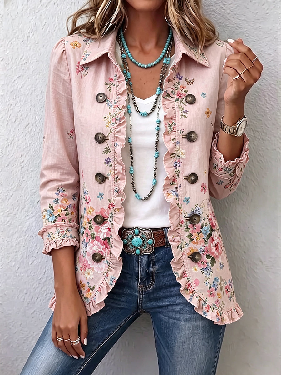 Chaqueta floral rosa Araceli