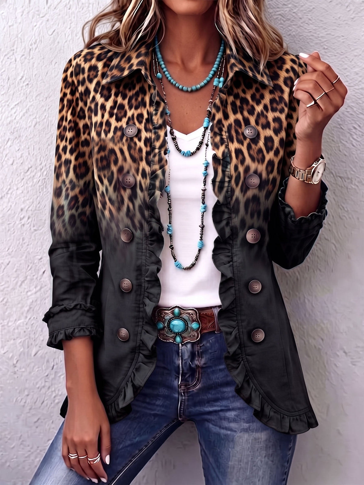 Blazer leopardo Sabina