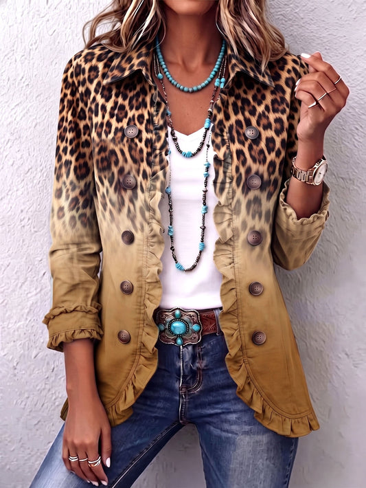Blazer leopardo ocre Reyes
