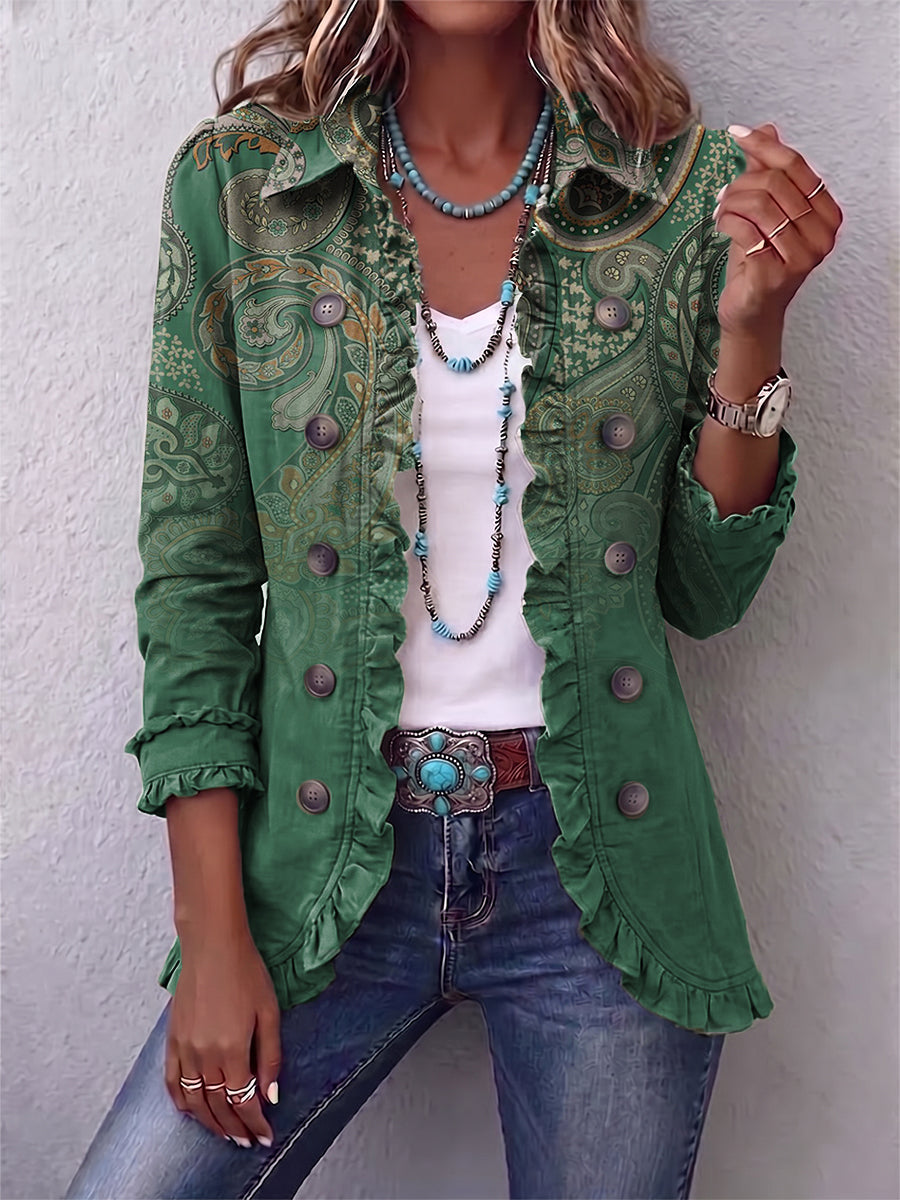 Chaqueta de cachemir verde Jacinta