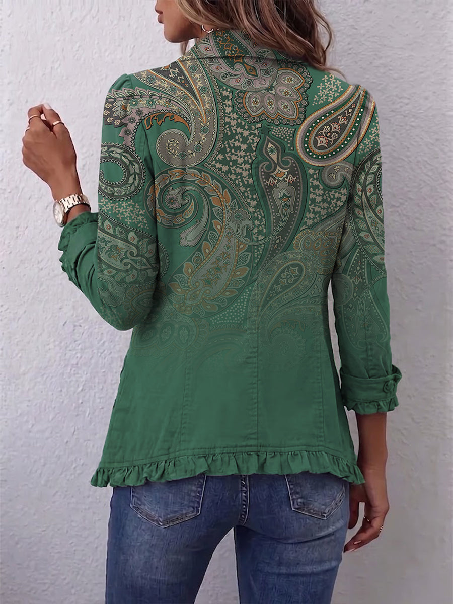 Chaqueta de cachemir verde Jacinta